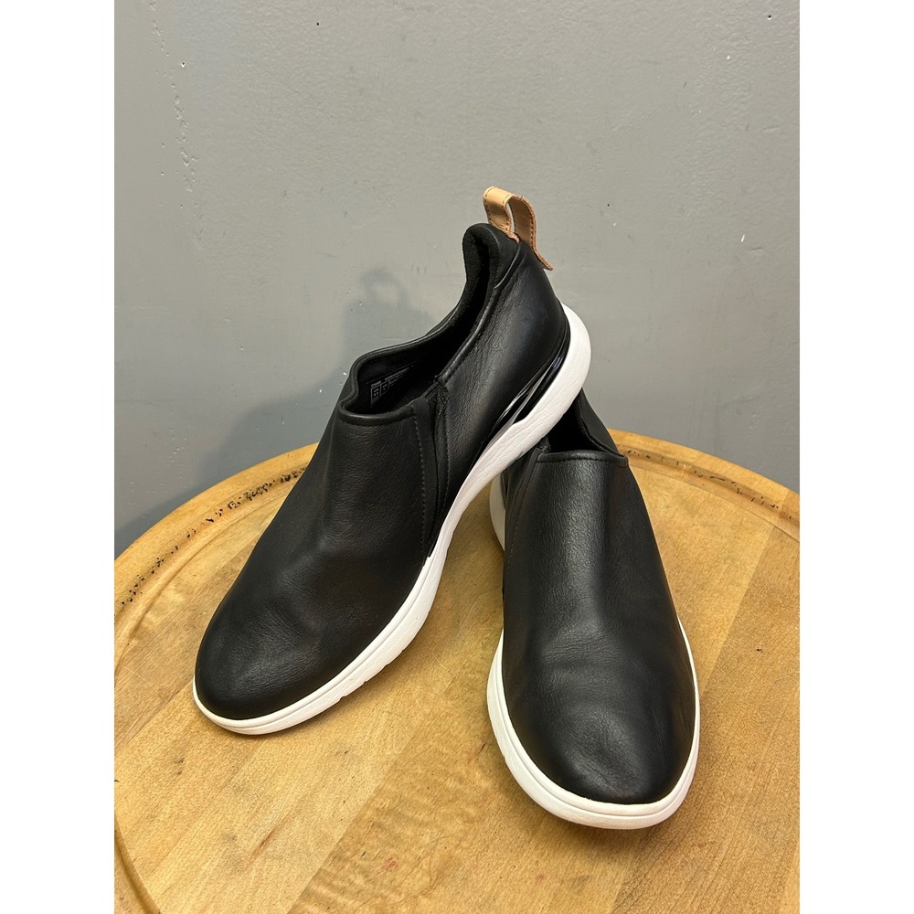 Rockport Sneaker Womens 9.5 Black Total Motion CI4465 Leather Slip On Comfort